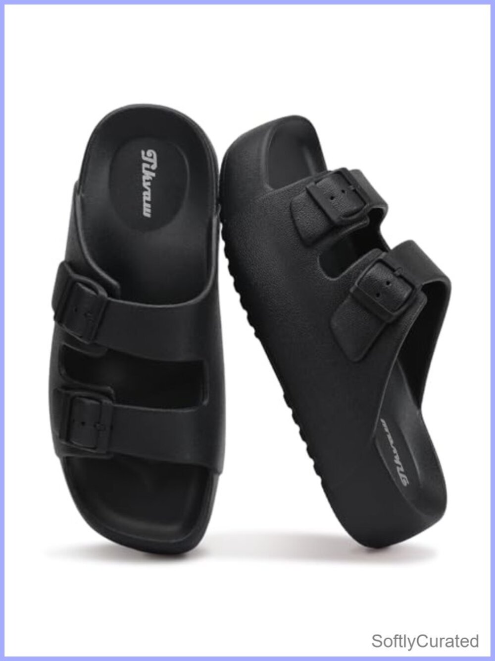 Women's Square Toe Platform Sandals with Arch Support Summer Slides